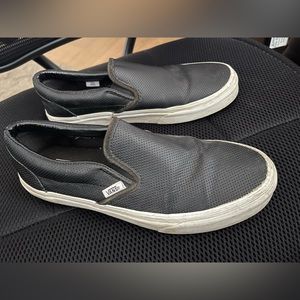 Black leather vans US men’s 7.5 US women’s size 9